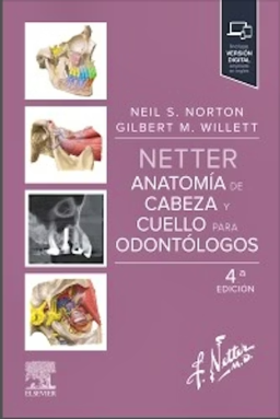 Portada Netter Anatomía de Cabeza y Cuello para Odontólogos 4ª edición Elsevier